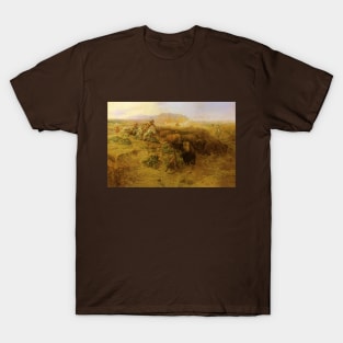 Buffalo Hunt by Charles Marion Russell T-Shirt